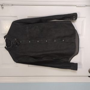 Men's black denim shirt